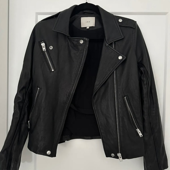 IRO Jackets & Blazers - IRO Tara Leather Biker Moto Style Jacket Size 40